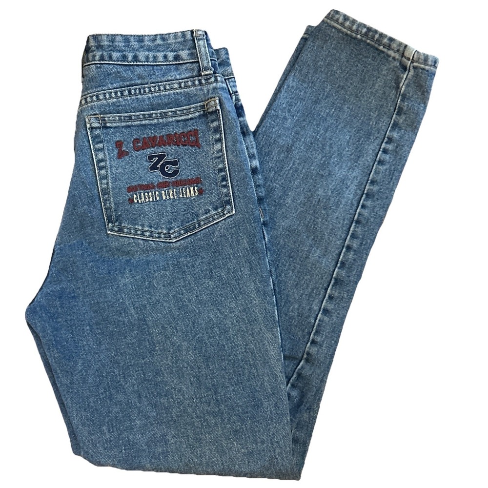 Vintage Z Cavaricci Jeans Women's  29 Medium Wash High Rise Tapered Made USA 90s